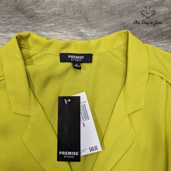 Premise Studio Women's Cap Sleeve Button Down Top Size M - Picture 2 of 5